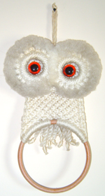 Albino Macramé Owl